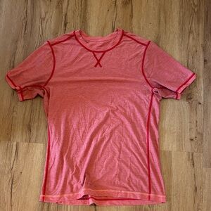 lululemon athletica Men's Heathered Rose Short Sleeve Tee with Contrast Stitch